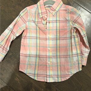 Janie and Jack Pink Plaid Kids Shirt